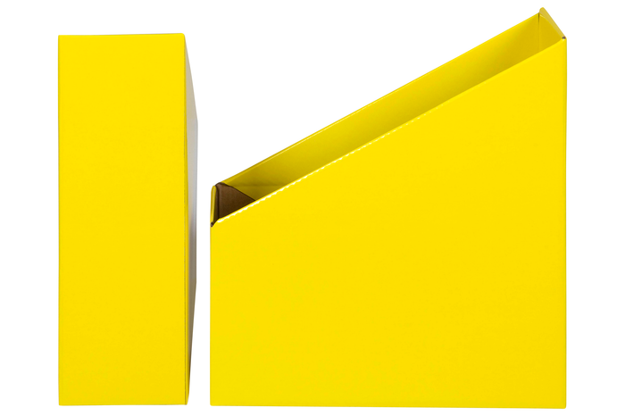 Marbig Narrow Book Box Yellow 5's pack