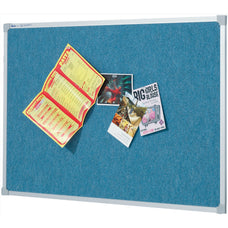 Penrite Aluminium Frame Fabric Bulletin Board 900 x 1200mm - Blue