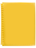 Marbig A4 20 Pocket Insertable Cover Refillable Display Book, Yellow Cover