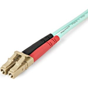 1m Aqua OM4 Duplex Multimode Fiber Optic Cable - 100 Gb - 50/125 - LSZH - LC/LC IM3677756