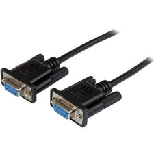 1m Black DB9 RS232 Serial Null Modem Cable FF - DB9 Female to Female - 9 pin RS232 Null Modem Cable - 1 meter Black IM2851974