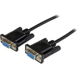 1m Black DB9 RS232 Serial Null Modem Cable FF - DB9 Female to Female - 9 pin RS232 Null Modem Cable - 1 meter Black IM2851974