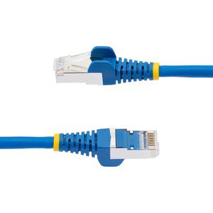 1m CAT6a Ethernet Cable - Blue - Low Smoke Zero Halogen (LSZH) - 10GbE 500MHz 100W PoE++ Snagless RJ-45 w/Strain Reliefs S/FTP Network Patch Cord IM5659486