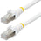 1m CAT6a Ethernet Cable - White - Low Smoke Zero Halogen (LSZH) - 10GbE 500MHz 100W PoE++ Snagless RJ-45 w/Strain Reliefs S/FTP Network Patch Cord IM5659473