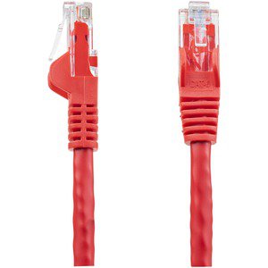 1m Red Gigabit Snagless RJ45 UTP Cat6 Patch Cable - 1 m Patch Cord - Ethernet Patch Cable - RJ45 Male to Male Cat 6 Cable IM2882931