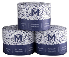 2 Ply 1000 Sheets Embossed Toilet Tissue x 18 rolls MPH27225