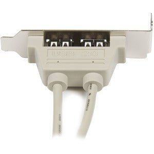 2 Port USB A Female Low Profile Slot Plate Adapter - 2 Port USB Bracket - USB 2.0 A Female IM1603172