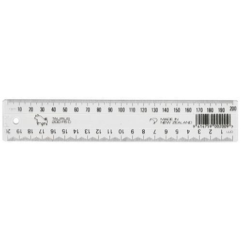 200mm Clear Plastic Ruler CX384002