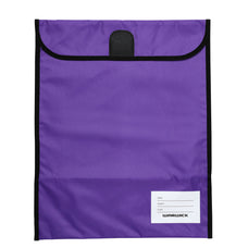 Warwick Homework Bag, Medium, 290mm x 360mm, Hook & Loop Closure, Fluoro Purple