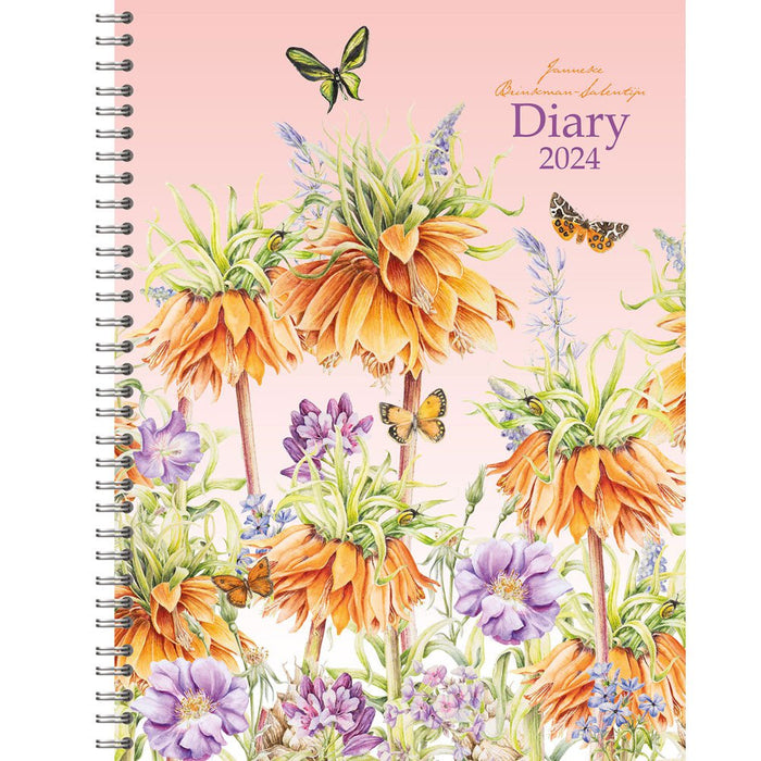 2024 MILFORD J. Brinkman Floral Week To View Diary 230mm x 167mm x 4's Pack CX441591