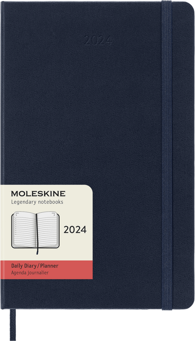 2024 Moleskine 130mm x 210mm Hard Cover 12 Months Diary, Sapphire Blue CXMDHB2012DC3Y24