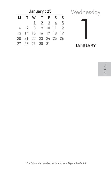 2025 Collins 13E Side Opening Calendar Refill, 95mm x 145mm CX150580
