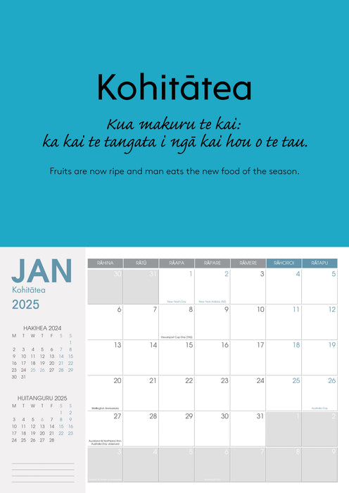 2025 Collins A4 NZ Bilingual Wall Calendar, 210mm x 300mm CX11968266