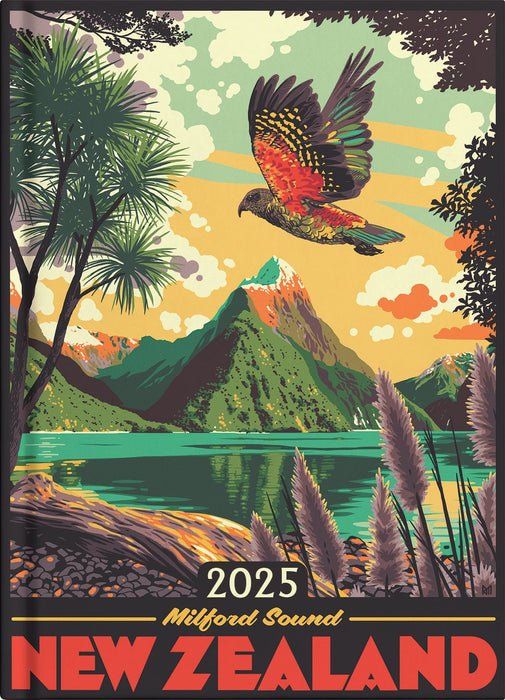 2025 Collins A51 Kiwi Country Day to Page Diary, Assorted Design Cover, 148mm x 210mm CX439711
