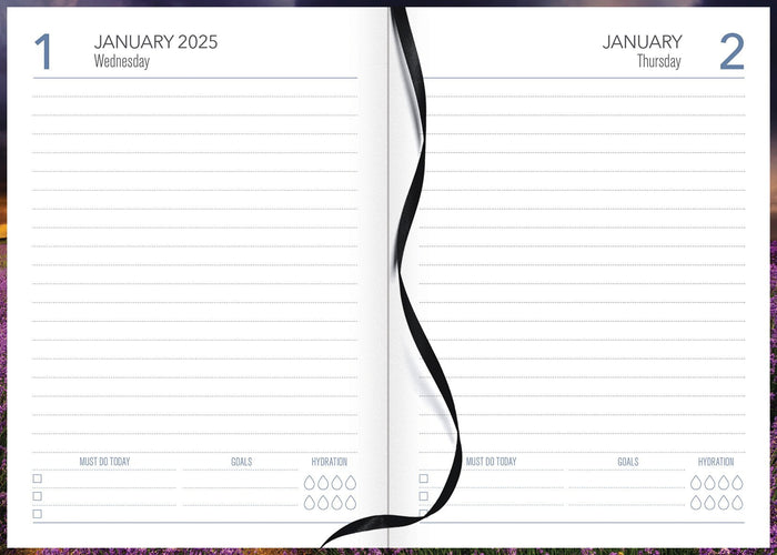 2025 Collins A51 NZ Majestic Landscapes Day to Page Diary, Assorted Design Cover, 148mm x 210mm CX438630