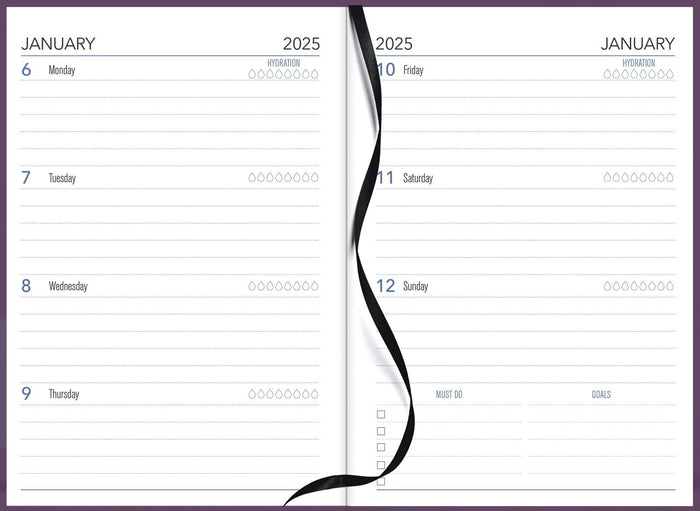 2025 Collins A53 NZ Birds Week to View Diary, Assorted Design Cover, 148mm x 210mm CX438381
