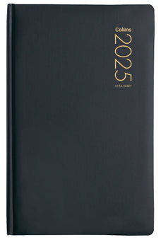 2025 Collins Diary 81EA Executive Appointment Diary, Day Per Page, Padded PU Black Cover, 125mm x 195mm Black CX160263