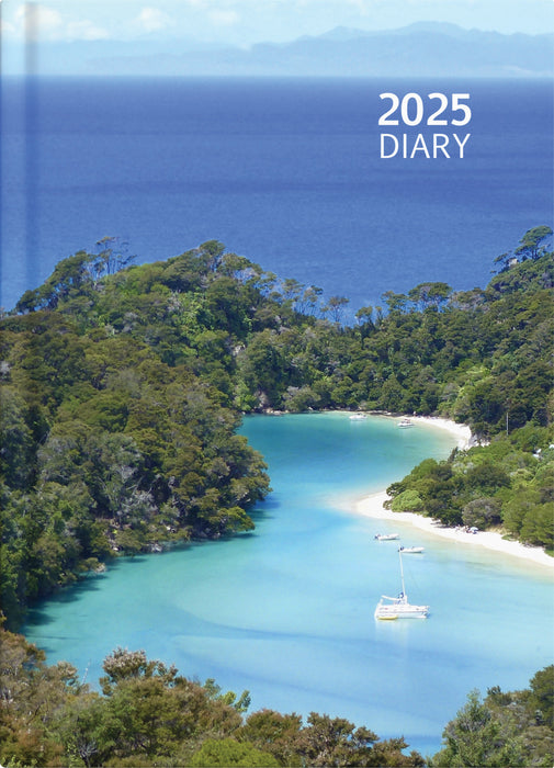 2025 Collins Diary A51, Day Per Page, Coastal Scenes, Assorted Design Cover, 148mm x 210mm CX438271