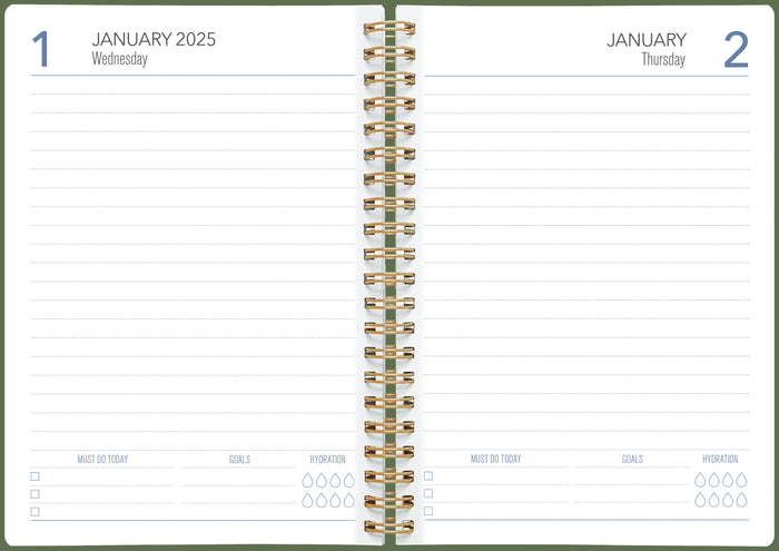 2025 Collins Diary A51, Enviro, Day Per Page, Wiro Bound, Assorted Design Cover, 148mm x 210mm CX11968187