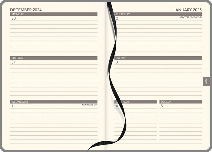 2025 Collins Diary A53 Executive, Week to View, PU Leather Hard Cover, 148mm x 210mm CX11967587