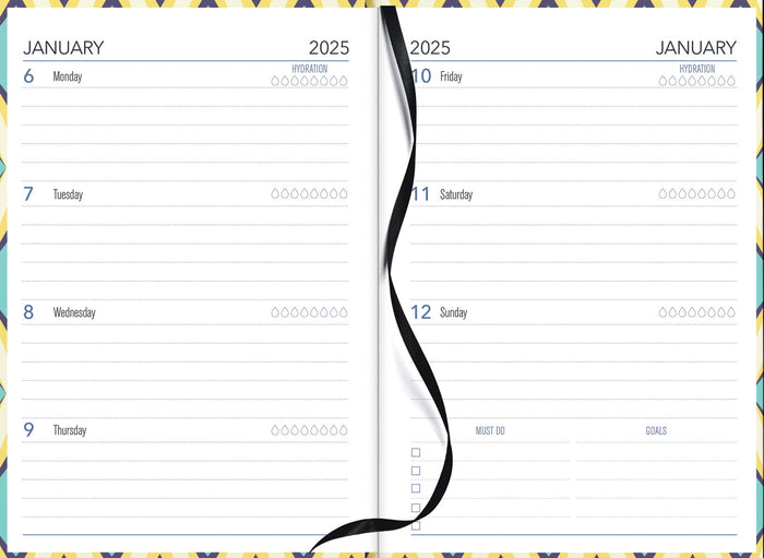 2025 Collins Diary A53, Week To View, Geometric, Assorted Design, 148mm x 210mm CX11967720