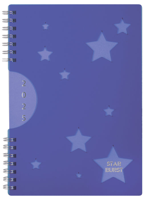 2025 Collins Diary A53, Week To View, Starburst, Wiro Bound, Assorted Design, 148mm x 210mm CX438642