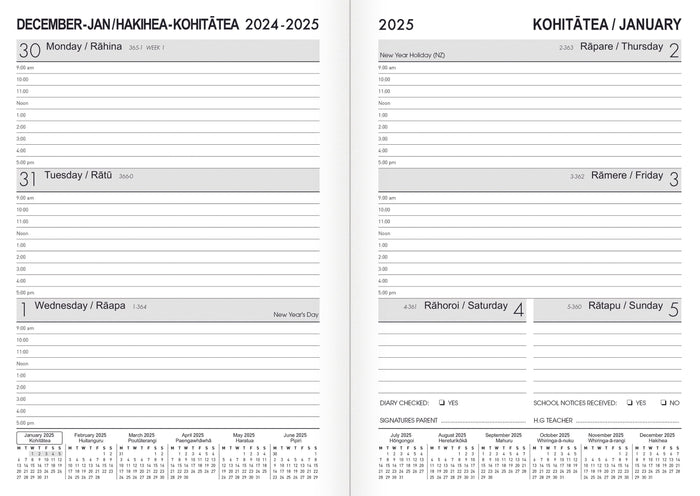 2025 Collins Diary A53, Week To View, Students, 148mm x 210mm CX441414
