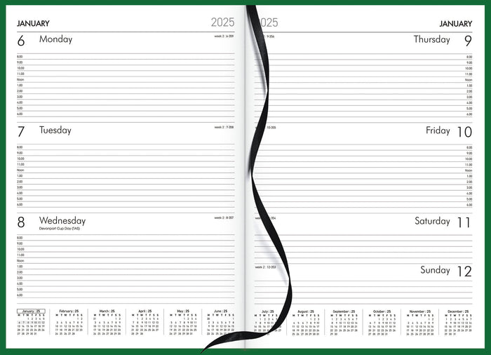 2025 Collins Eco Diary A43, Week Per View, 210mm x 297mm CX11926235