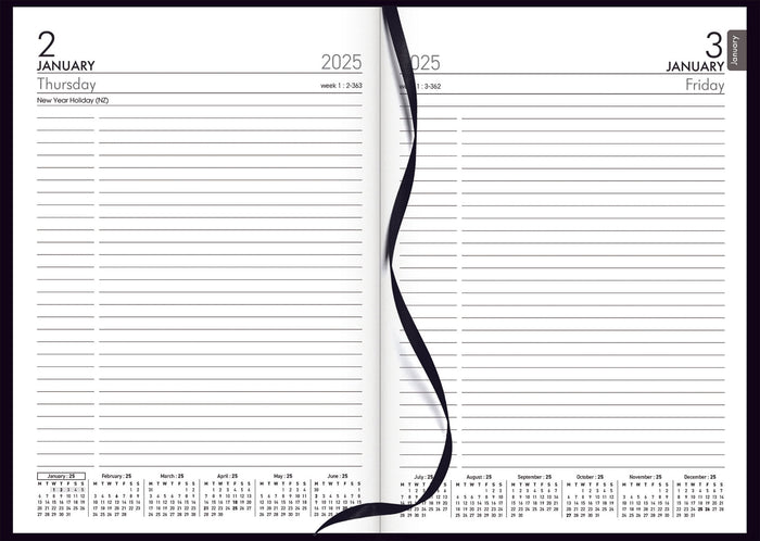 2025 Collins Farming Diary A51F Day Per Page, Black, 148mm x 210mm CX160268