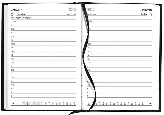 2025 Collins Pocket Diary A61, Day Per Page, Appointment, Black, 105mm x 148mm CX378312