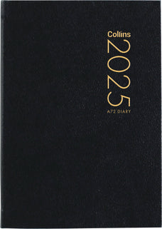 2025 Collins Pocket Diary A72, Two Days Per Page, Black, 74mm x 105mm CX160138