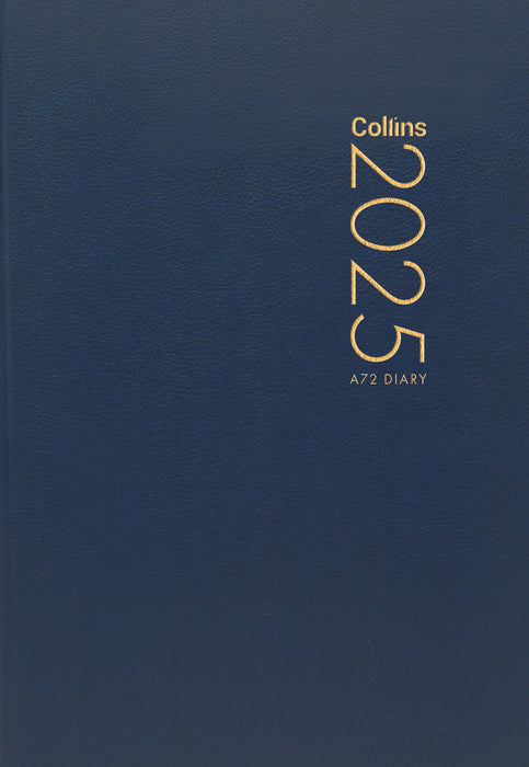 2025 Collins Pocket Diary A72, Two Days Per Page, Navy, 74mm x 105mm CX160139