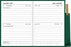 2025 Collins Pocket Diary A72PP, Two Days Per Page, With Pencil, PVC Cover, Green, 74mm x 105mm CX378330
