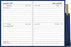 2025 Collins Pocket Diary A72PP, Two Days Per Page, With Pencil, PVC Cover, Navy, 74mm x 105mm CX378329