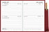 2025 Collins Pocket Diary A72PP, Two Days Per Page, With Pencil, PVC Cover, Red, 74mm x 105mm CX378332