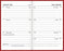 2025 Collins Pocket Diary A73P, Week To View, PVC Cover, Red, 74mm x 105mm CX160977