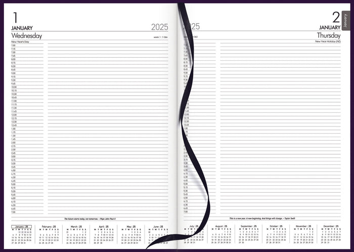 2025 Collins Rhapsody A41 Appointment Diary, Day Per Page, Soft Touch Skiver PU Cover, Maroon, 210mm x 297mm CX11927590
