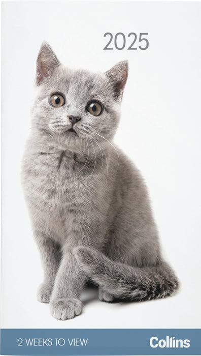 2025 Collins Slim Diary, Two Weeks to View, Cats & Dogs, Assorted Covers, 90mm x 155mm CX11967536