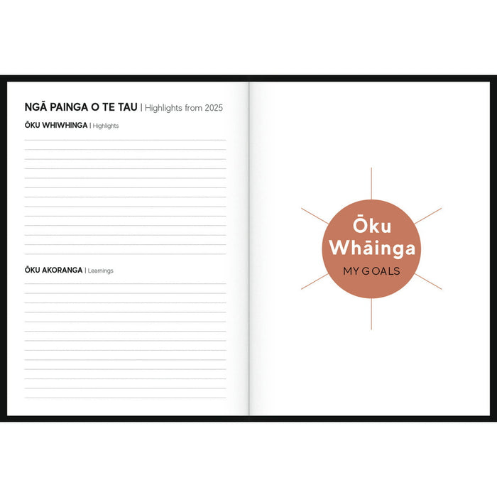 2026 A51 Tuhi Diary, Day Per Page, Rataka Red Koru, 148mm x 210mm CX12436409