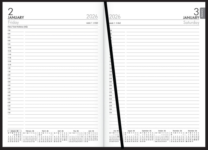 2026 Collins A51 Appointment Diary, Day to View, Red, 148mm x 210mm CX438287