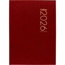 2026 Collins A72 Diary, 2 Day to a Page, Red, 105mm × 74mm CX438323