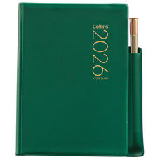 2026 Collins A72PP Diary With Pencil, 2 Day to Page, Green, 105mm × 74mm CX438324