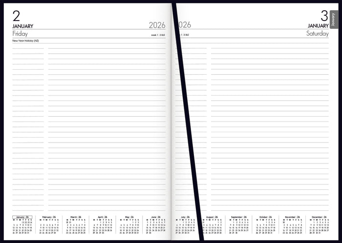 2026 Collins Diary A41, Day Per Page, Navy, 210mm x 297mm CX438032