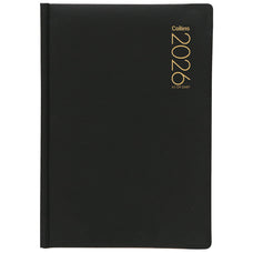 2026 Collins Diary A51DP Appointment Diary, Day Per Page, Padded PU Black Cover, 148mm x 210mm CX438061