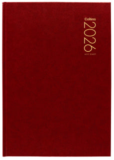 2026 Collins Diary A52, Two Day Per Page, Red, 148mm x 210mm CX438077
