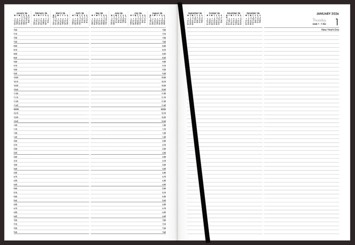 2026 Collins Interleaved Appointment Diary, A41, 210mm x 297mm, Navy CX441047