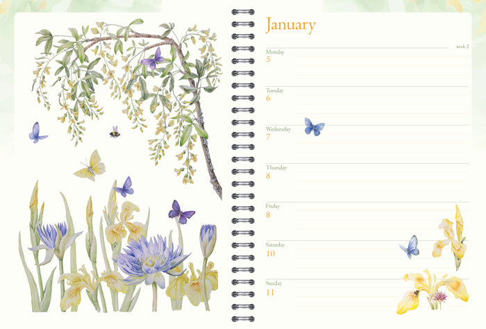 2026 Collins J. Brinkman Flower Series Week to View Diary, 230mm x 167mm CX441591
