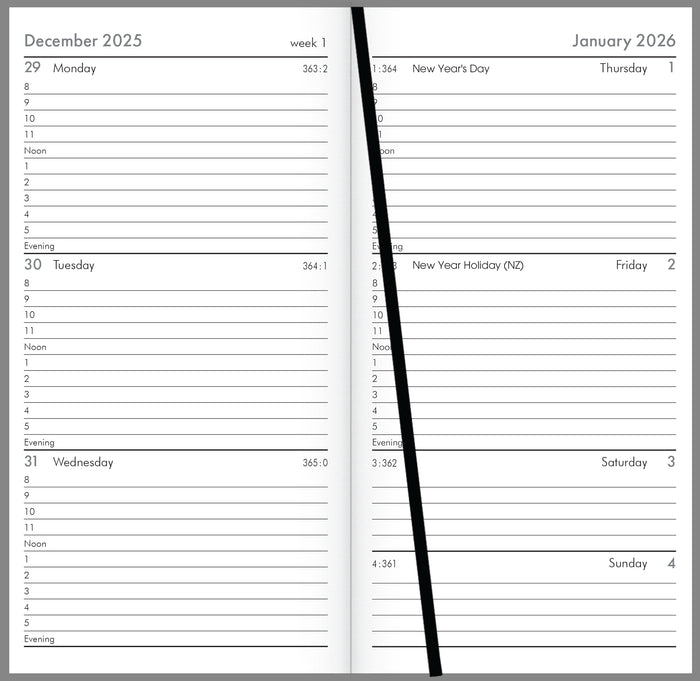 2026 Collins Kaleidoscope Slimline Week to View Diary, 150mm x 80mm CX438403