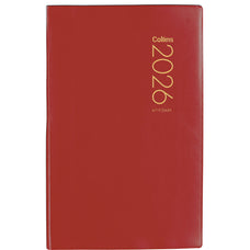 2026 Collins Pocket Diary A71P, Day Per Page, PVC Cover, Red, 74mm x 105mm CX11294251