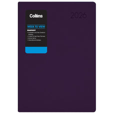 2026 Collins Rhapsody A53 Appointment Diary, Week To View, Soft Touch Skiver PU Cover, Maroon, 148mm x 210mm CX11300949
